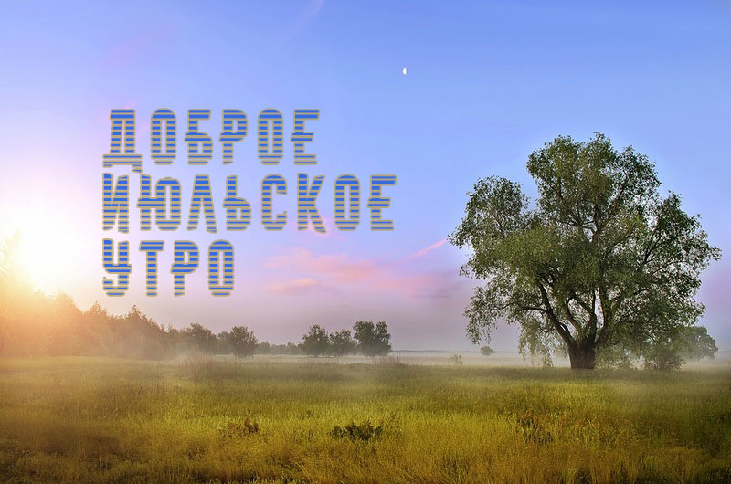 Доброе июльское утро!