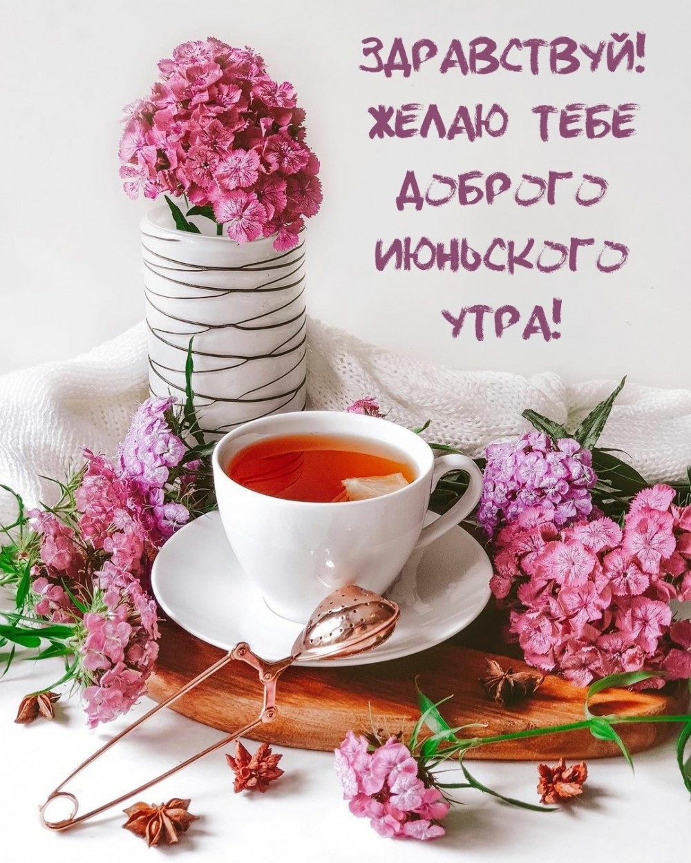 Здравствуй! Желаю тебе доброго июньского утра!