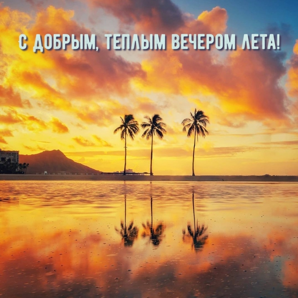 С добрым, теплым вечером лета!