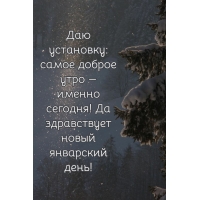 Да здравствует новый январский день!