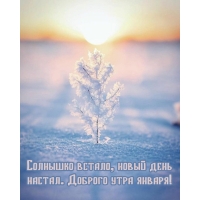 Солнышко встало, новый день настал. Доброго утра января!