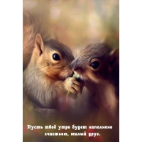 Пусть твоё утро будет наполнено счастьем, милый друг.