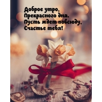 Доброе утро, прекрасного дня. Пусть ждет повсюду, счастье тебя!