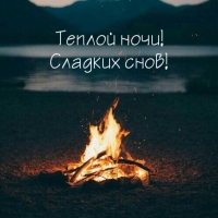 Теплой ночи! Сладких снов!
