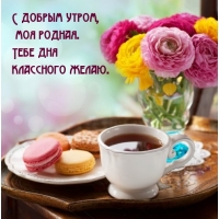 С добрым утром, моя родная. Тебе дня классного желаю.