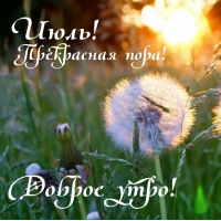 Июль! Прекрасная пора! Доброе утро!