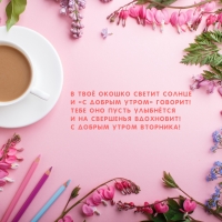 С добрым утром вторника! В твоё окошко светит солнце