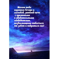Желаю тебе хорошего вечера и ласковой, уютной ночи