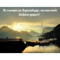 Не смотря на Коронавирус, желаю тебе Доброго утра!