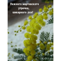 Нежного мартовского утречка, шикарного дня!