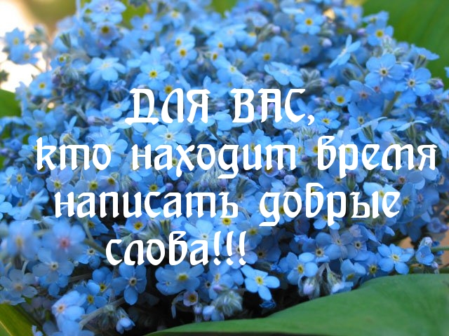 Вам за добрые слова
