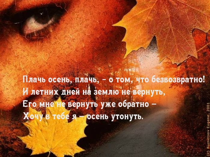 Плачь осень, плачь, о том, что безвозвратно