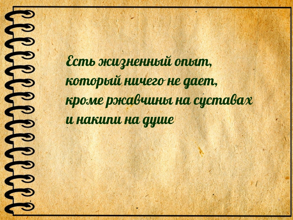 Есть жизненный опыт, который ничего не дает