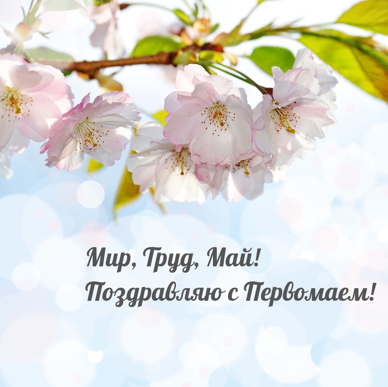 Мир, Труд, Май! Поздравляю с Первомаем!