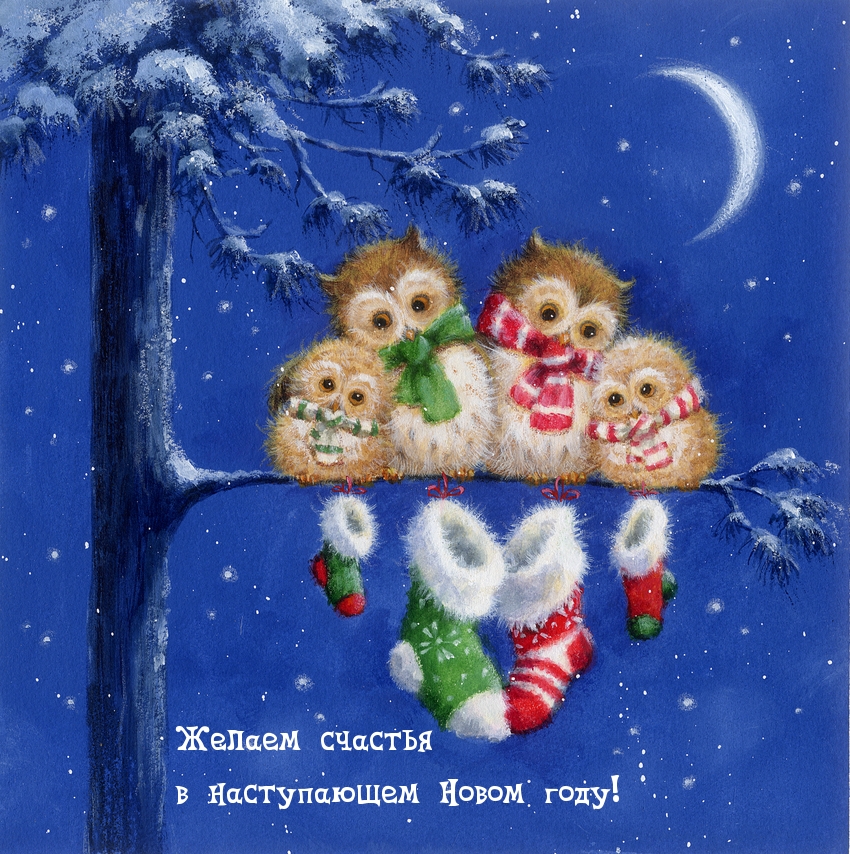 Желаем счастья в наступающем Новом году!