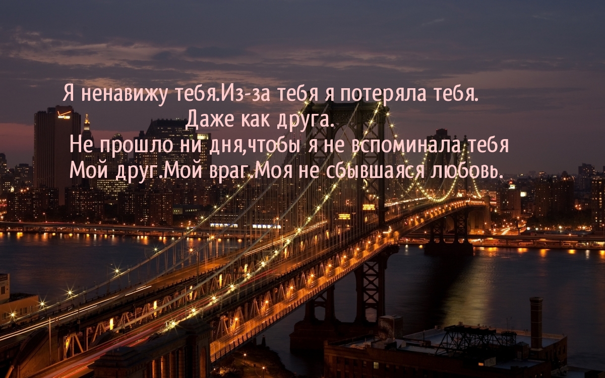 Я ненавижу тебя. Из-за тебя я потеряла тебя