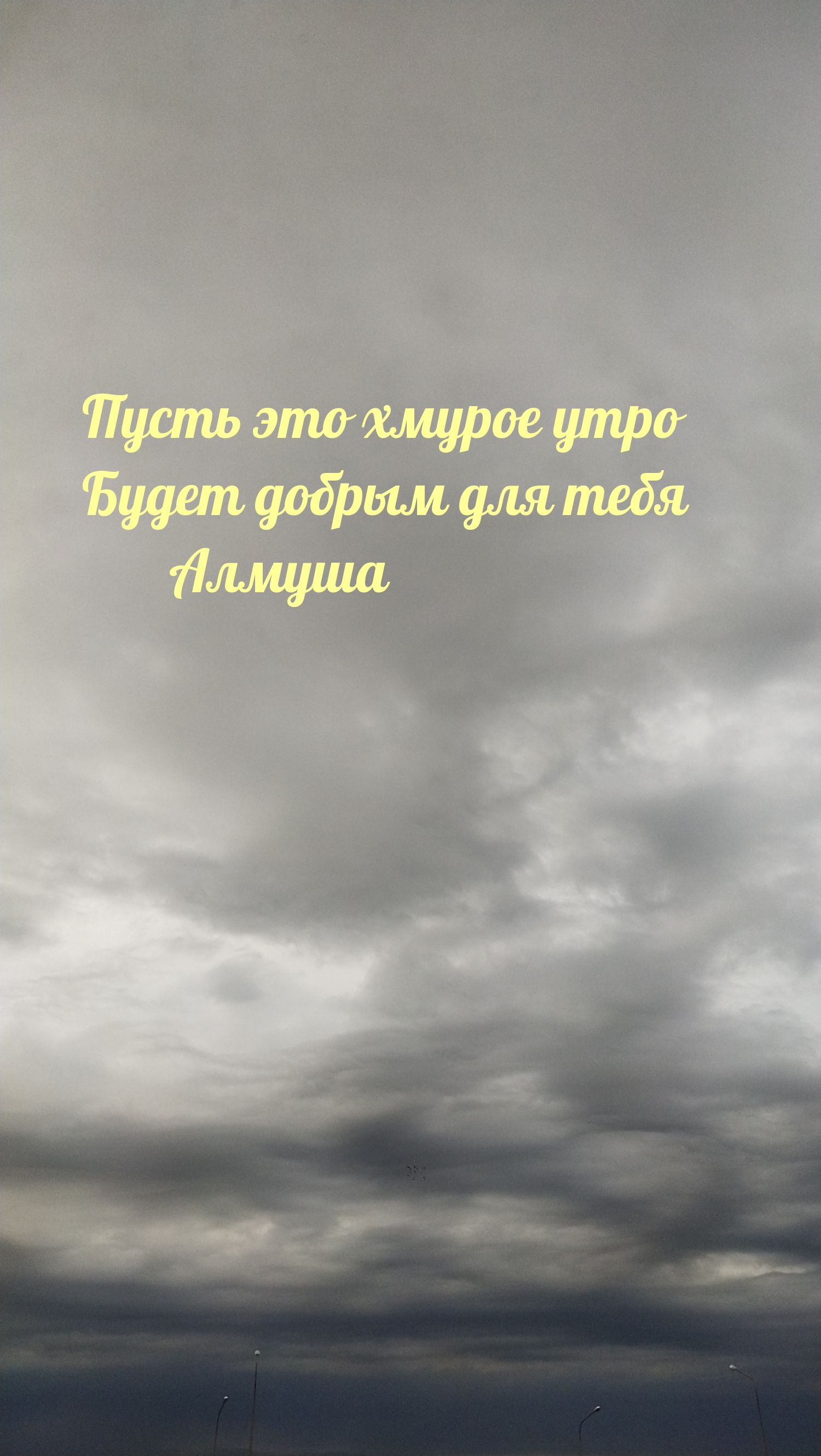 Хмурое утро пусть будет добрым! Алмуша
