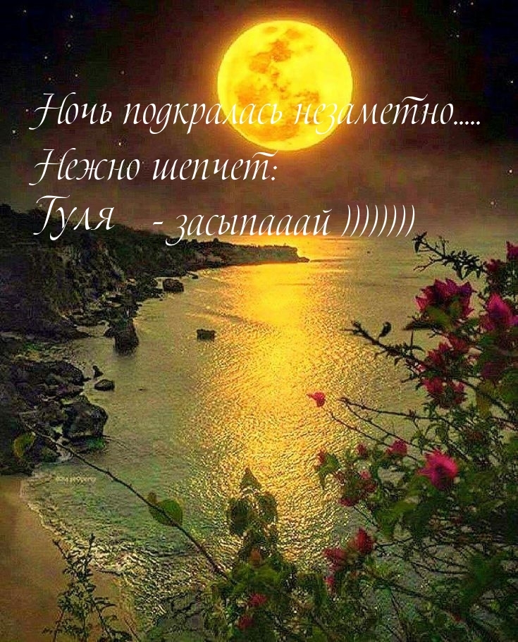 Гуля, ночь подкралась незаметно, засыпай)