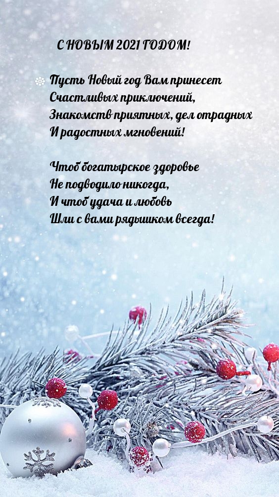 Пусть Новый 2021 год Вам принесет Счастливых приключений