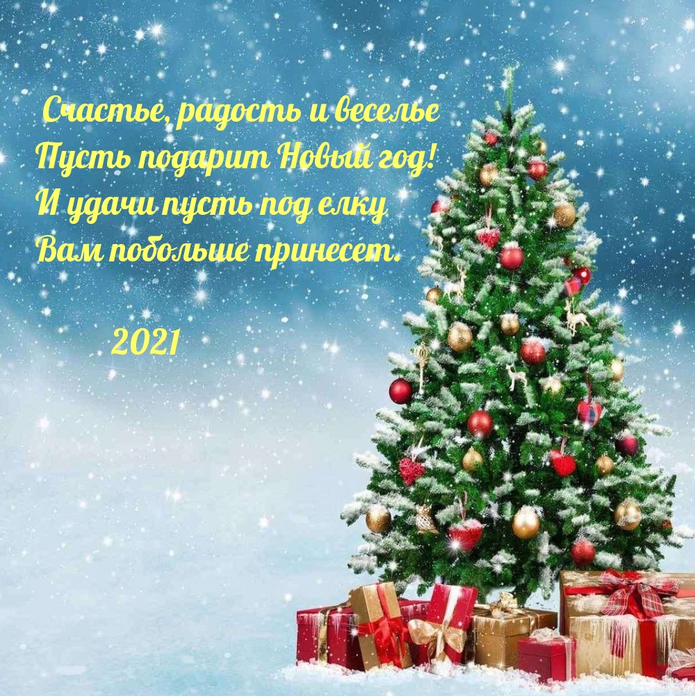 Счастье, радость и веселье Пусть подарит Новый 2021 год!