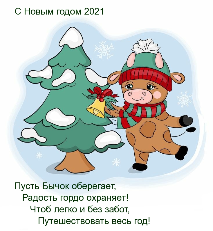 С Новым годом 2021! Пусть Бычок оберегает!