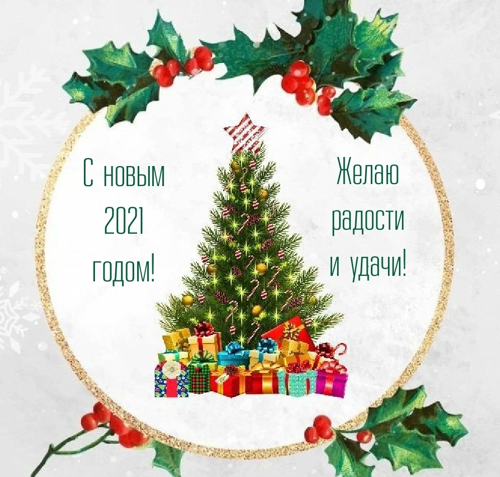 С новым 2021 годом! Желаю радости и удачи!