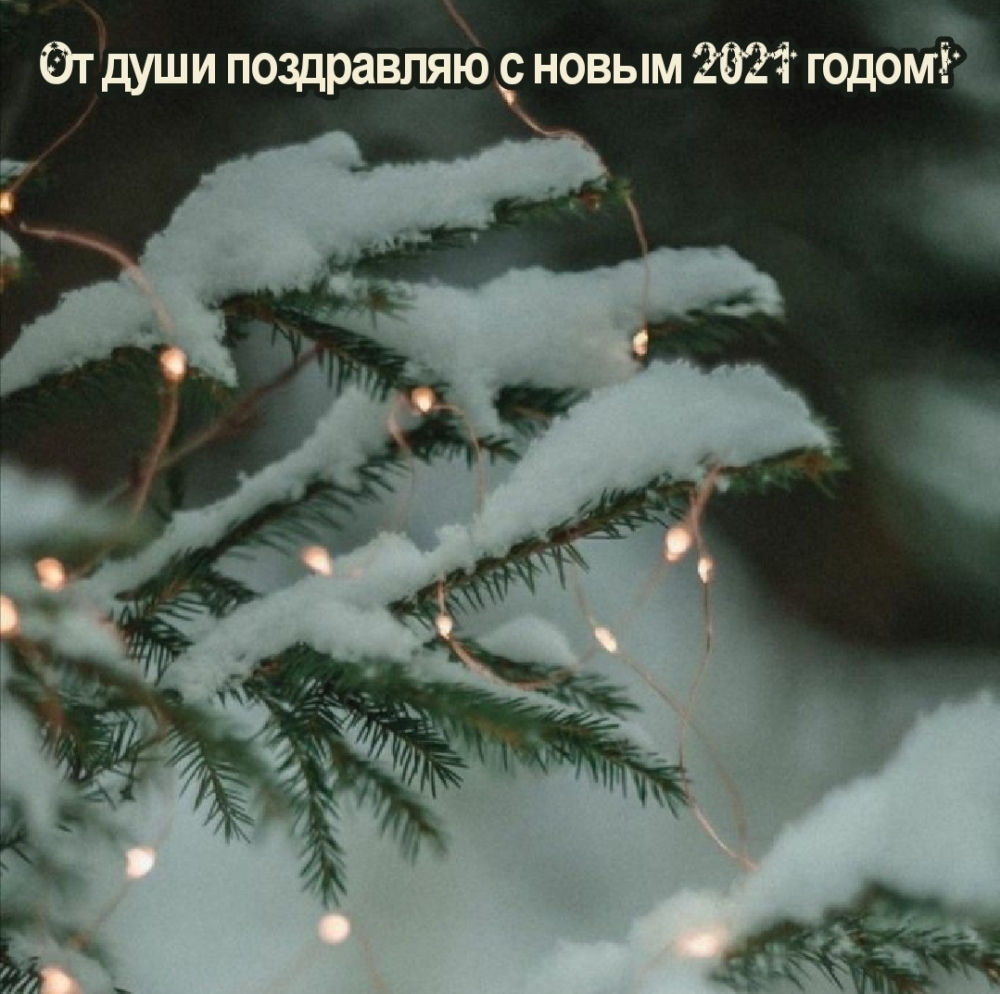 От души поздравляю с новым 2021 годом!