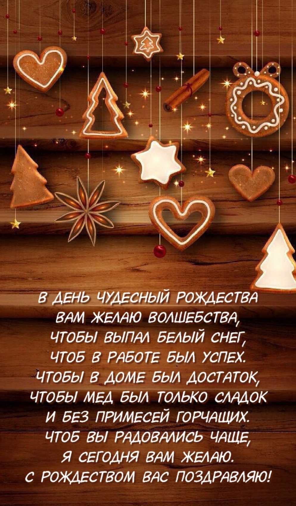 В день чудесный Рождества желаю волшебства!