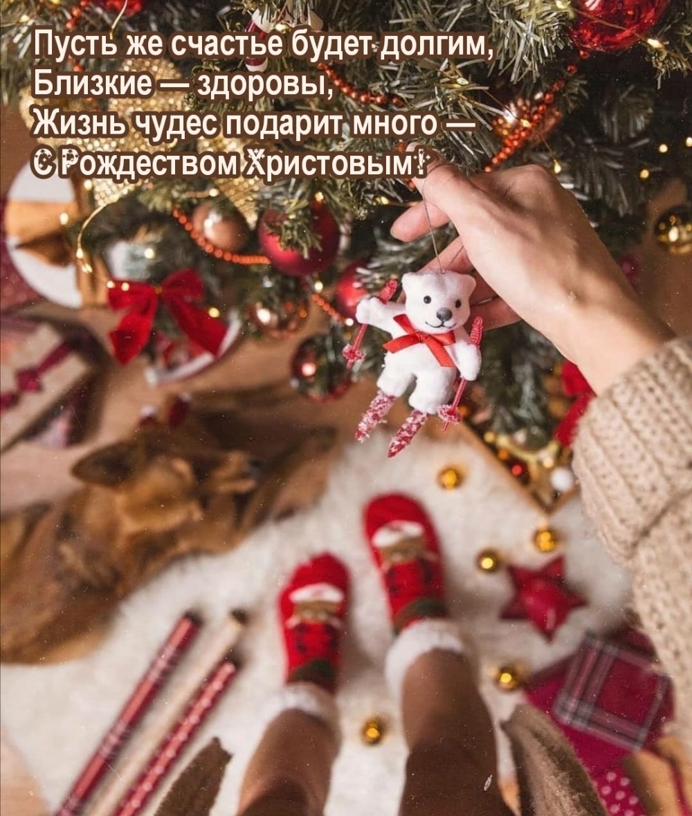Пусть же счастье будет долгим! С Рождеством Христовым!