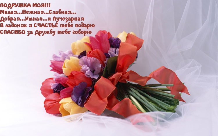 Подружка, спасибо за дружбу!