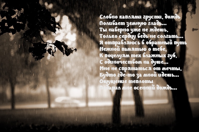 Словно каплями грусти, дождь