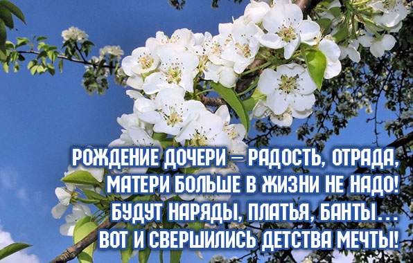 Рождение дочери — радость, отрада