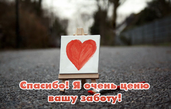 Я очень ценю вашу заботу