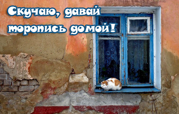 Скучаю, давай торопись домой