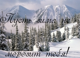 Пусть зима не морозит тебя!