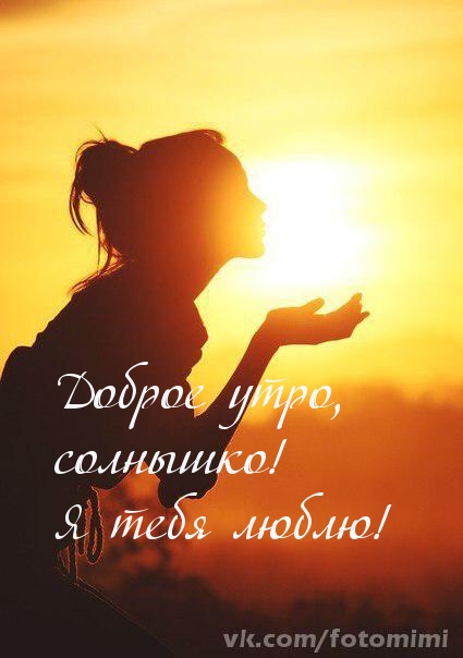 Доброе утро! Люблю тебя!