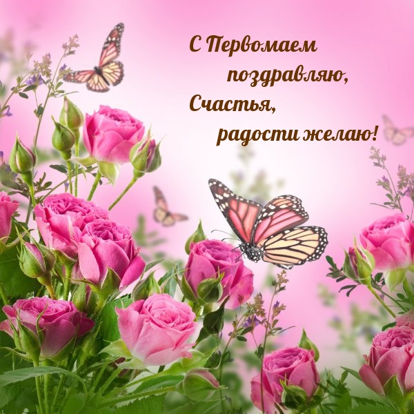 С Первомаем поздравляю, счастья, радости желаю!