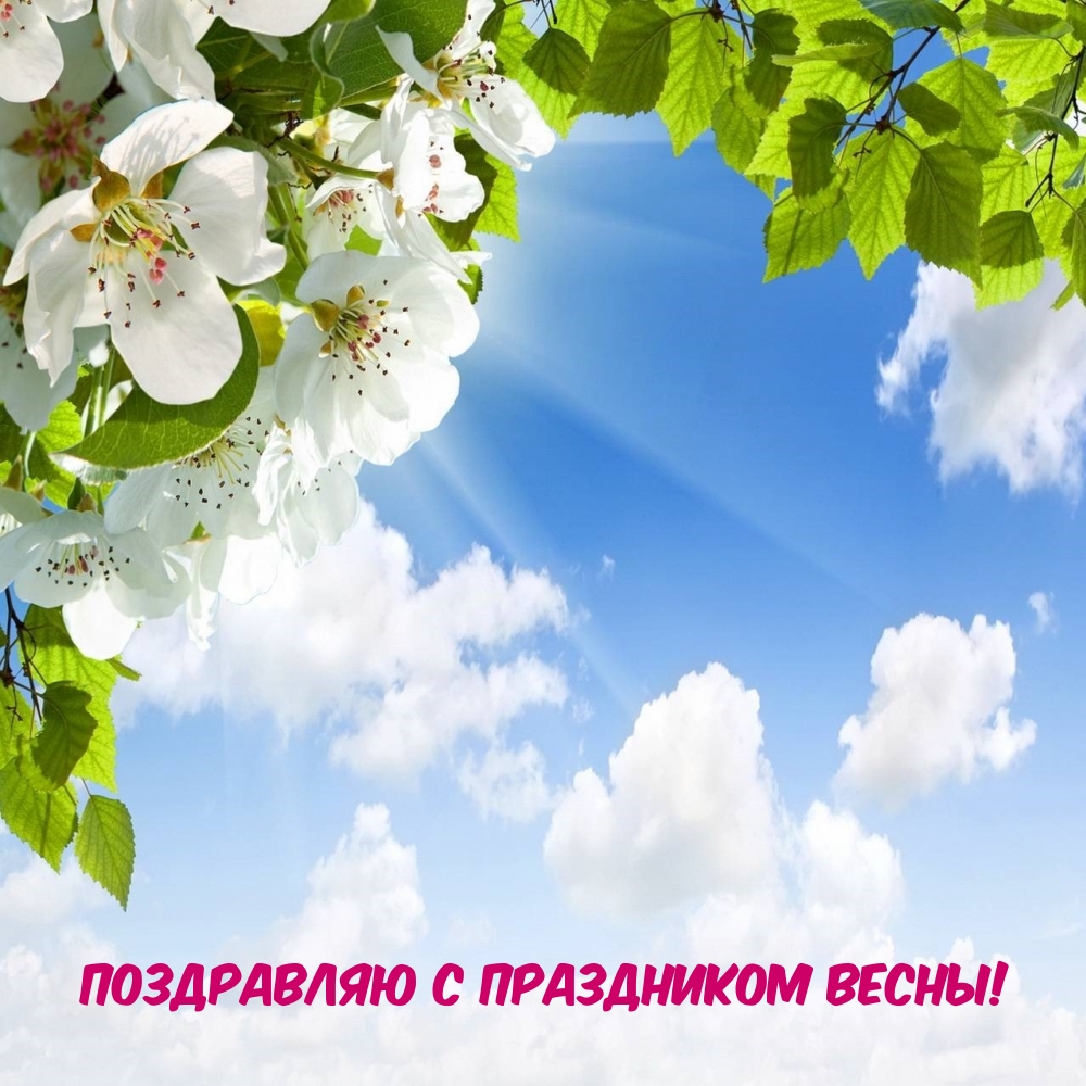 Поздравляю с праздником Весны!