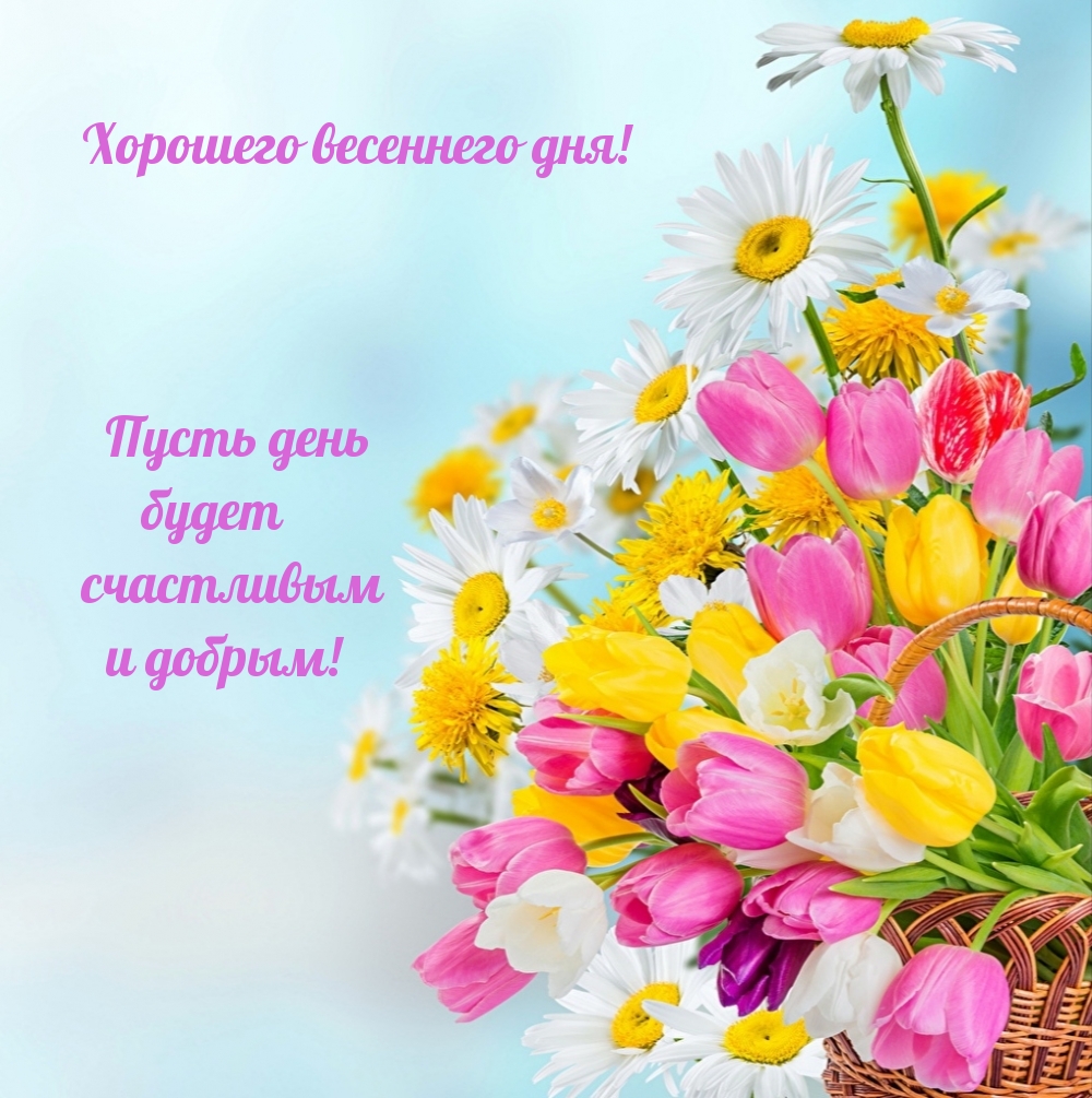 Хорошего весеннего дня! Пусть день будет счастливым!
