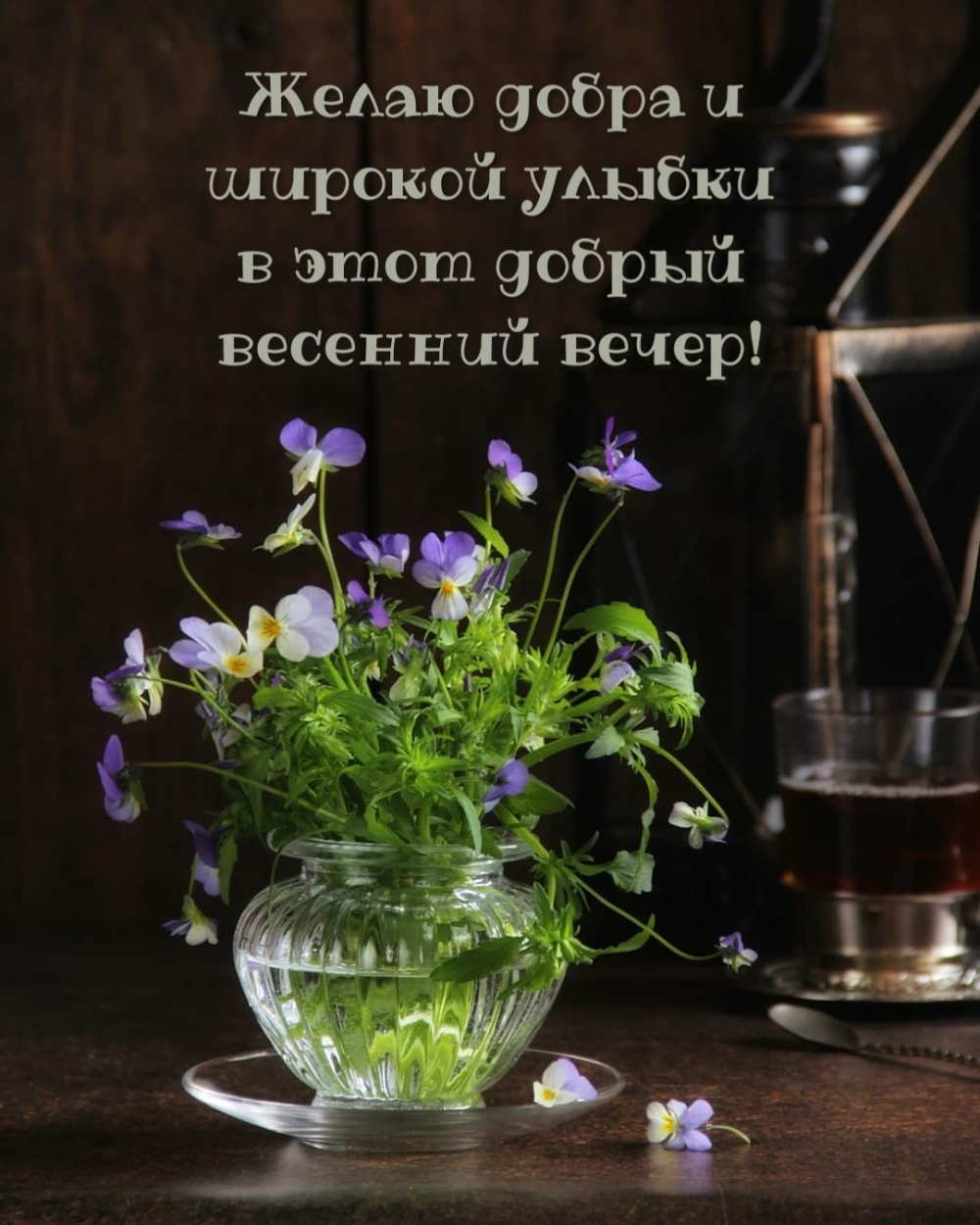 Желаю добра и широкой улыбки в этот добрый весенний вечер!