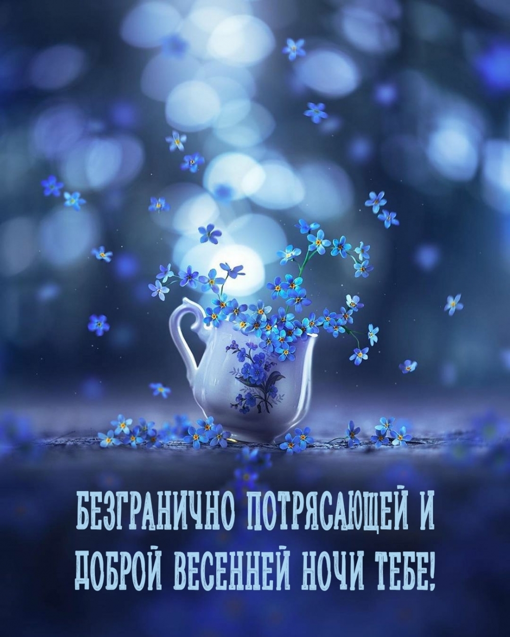 Безгранично потрясающей и доброй весенней ночи тебе!