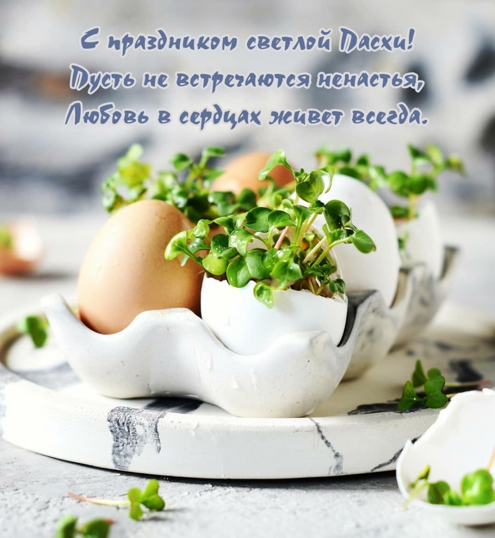 С праздником Пасхи! Пусть не встречаются ненастья