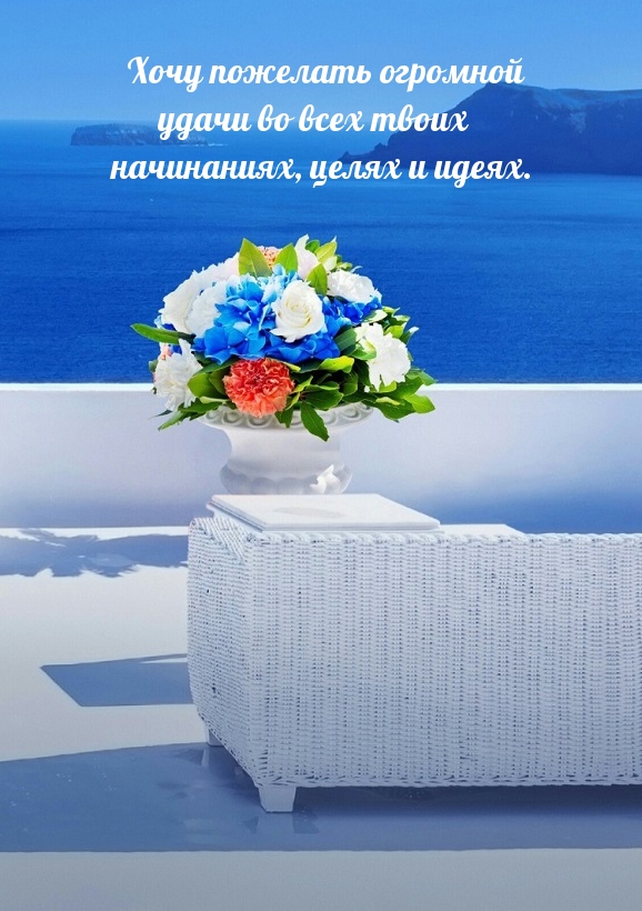 Хочу пожелать огромной удачи во всех твоих начинаниях
