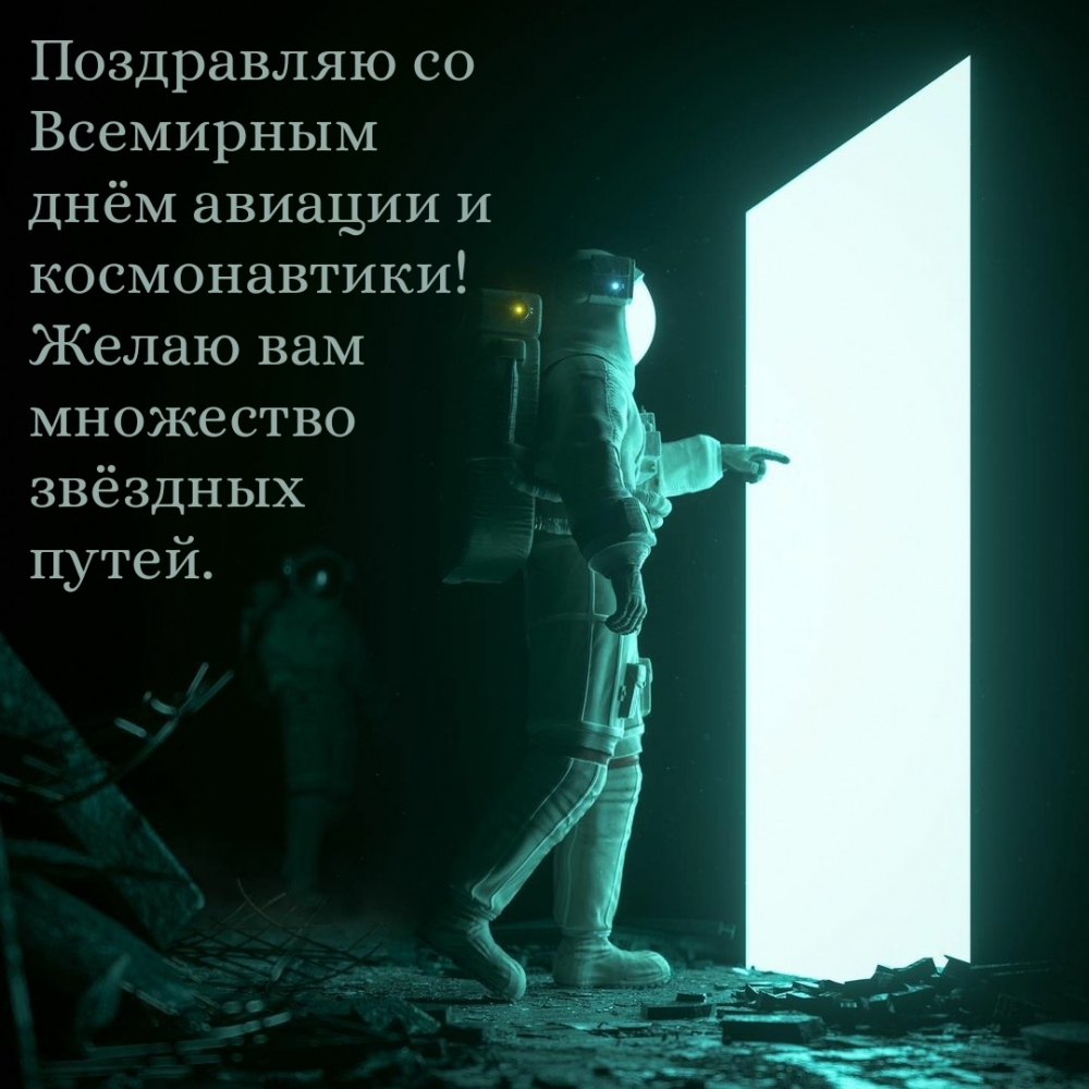Поздравляю со Всемирным днём авиации и космонавтики!