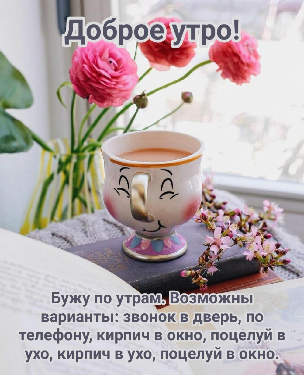 Доброе утро! Бужу по утрам. Возможны варианты: