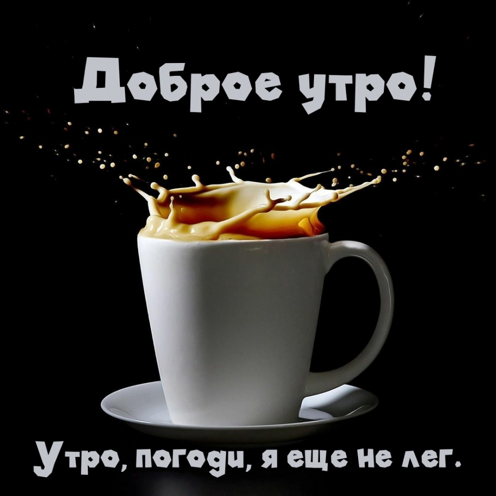 Доброе утро! Утро, погоди, я еще не лег.