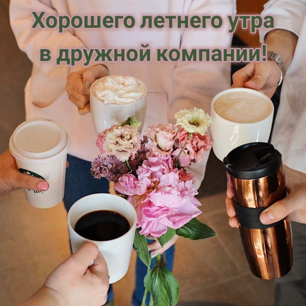 Хорошего летнего утра в дружной компании!
