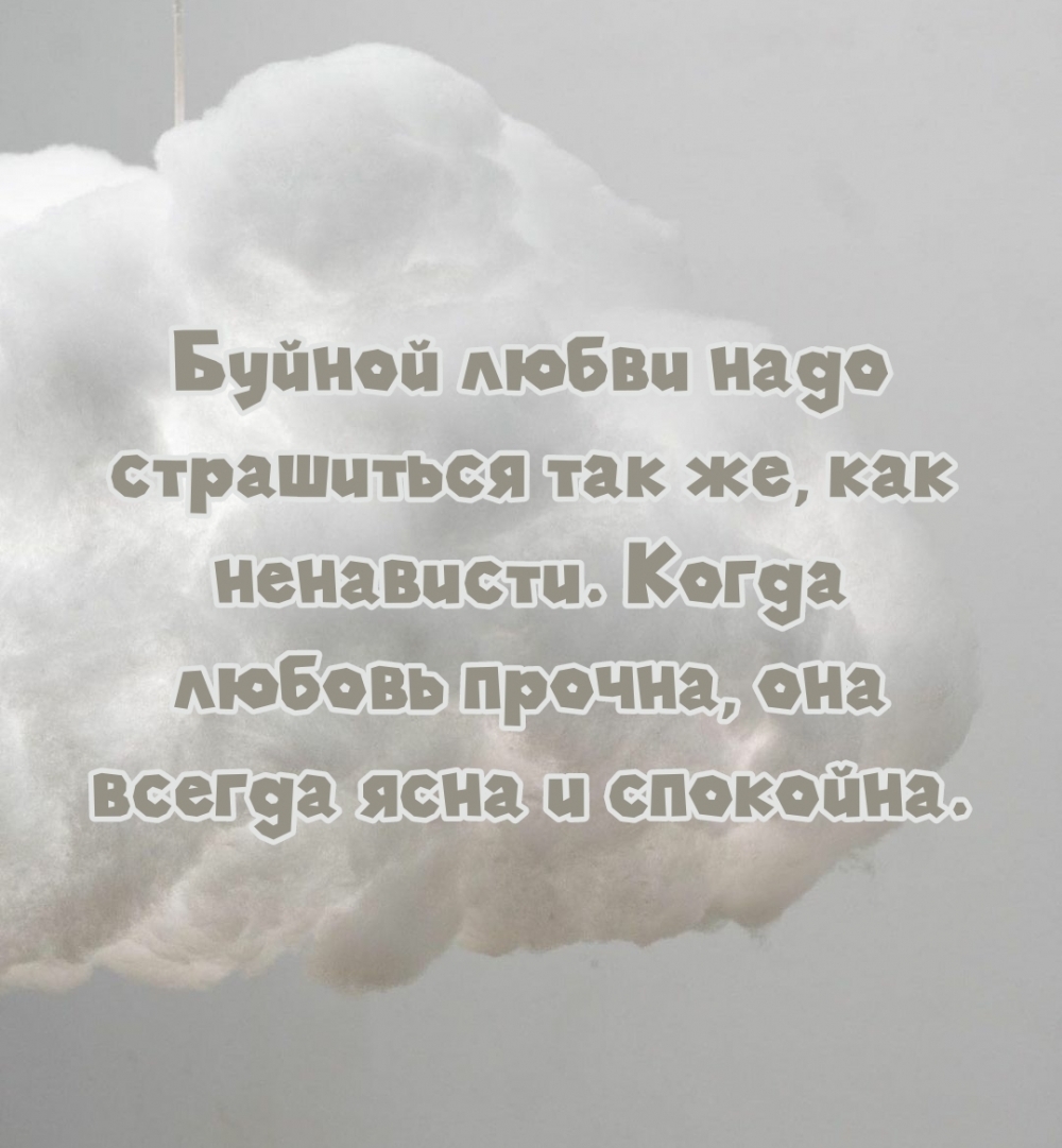 Буйной любви надо страшиться так же, как ненависти.