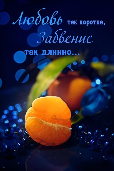 Любовь так коротка, забвение так длинно…