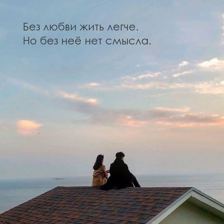 Без любви жить легче. Но без неё нет смысла.